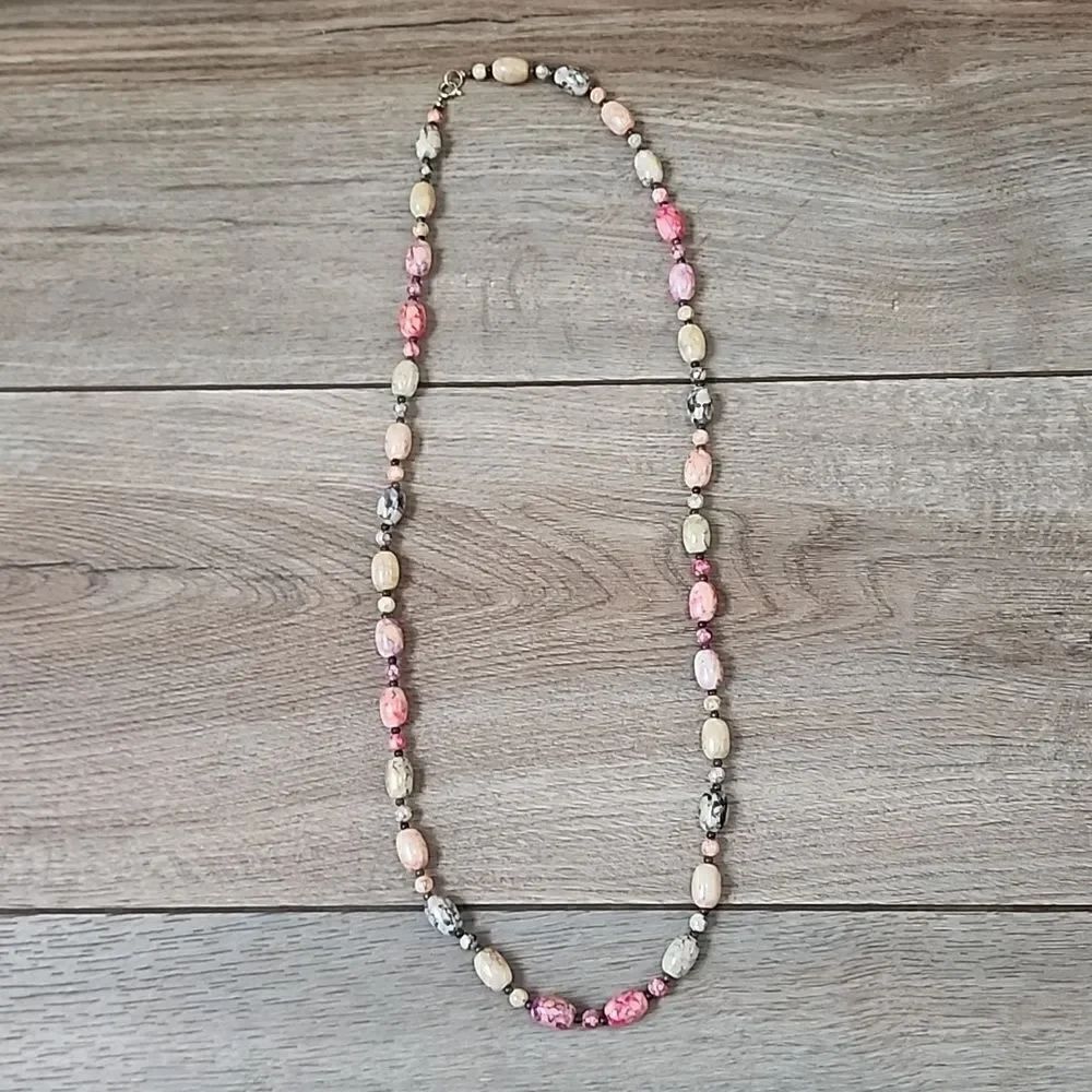 Marbled Beaded Necklace